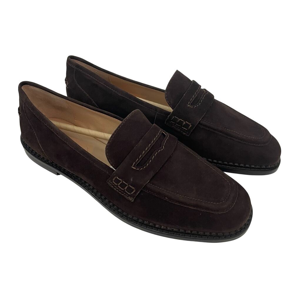 NWOB Boden Nya Penny Loafers Bitter Chocolate Suede 39 / 8 - Picture 6 of 12
